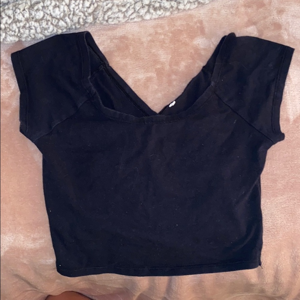 Cross back crop top
